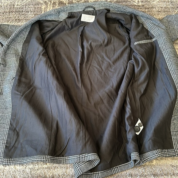 Everlane The Oversized Blazer In Italian Wool Herringbone Plaid Size 6 - Picture 10 of 11